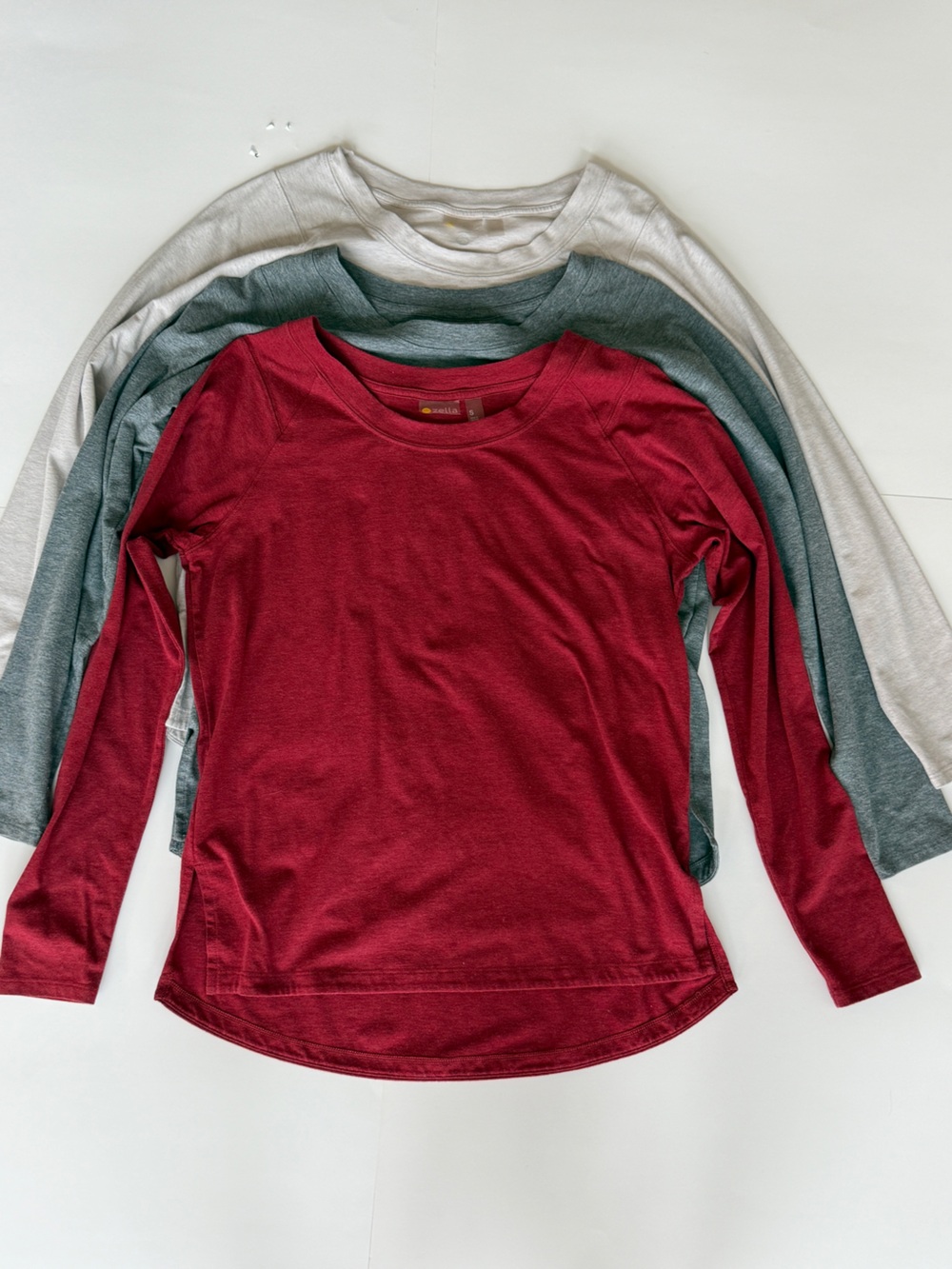 Zella Crewneck Activewear Long Sleeve Top Bundle - Size S (Lot of 3)